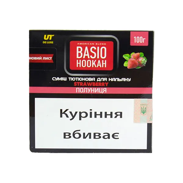 Купити тютюн для кальяну Basio Полуниця 100 г Замовити тютюн для кальяну Basio Полуниця 100 г