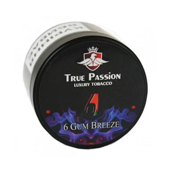 Купити тютюн для кальяну True Passion 6 Gum Breeze 100 г з АМ Замовити тютюн для кальяну True Passion 6 Gum Breeze 100 г з АМ