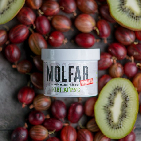 Купити тютюн MOLFAR VL 100g. Ківі-Аґрус Замовити тютюн MOLFAR VL 100g. Ківі-Аґрус
