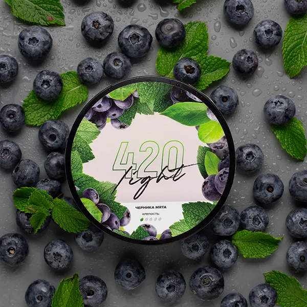 Замовити тютюн 420 Light 100g. Чорниця М'ята