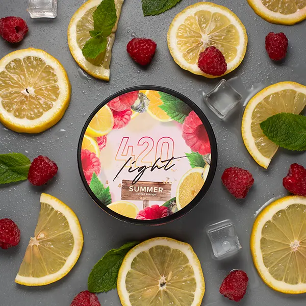 Замовити тютюн 420 Light 100g. Айс Малина Лимон