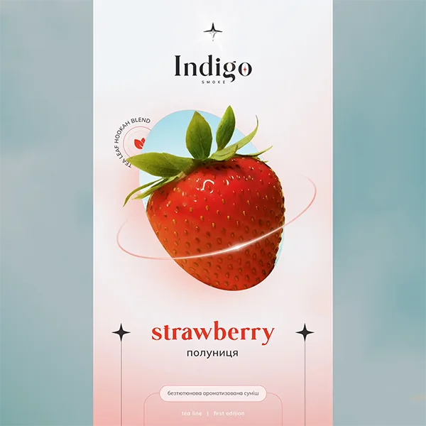Замовити безтютюнову суміш Indigo 100g. Strawberry