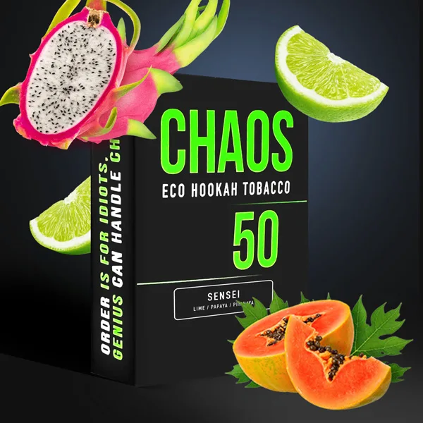 Замовити тютюн Chaos 50g. Sensei (Лайм Папая Драгонфрут)