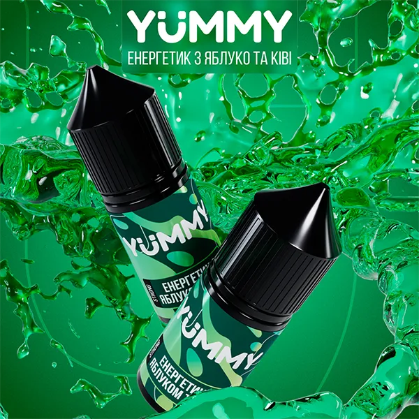 Замовити рідину YUMMY 30ml 50mg - Енергетик з Яблуком та Кiвi