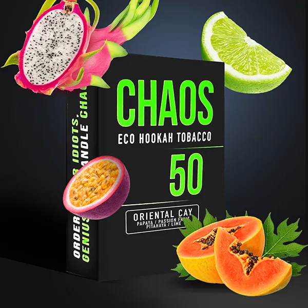 Замовити тютюн Chaos 50g. Oriental Cay (Папая Маракуя Пітахая Лайм)