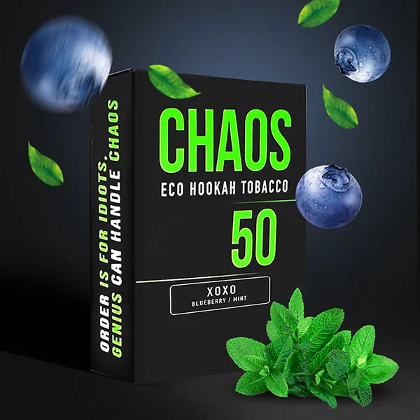 Замовити тютюн Chaos 50g. XoXo (Чорниця М'ята)