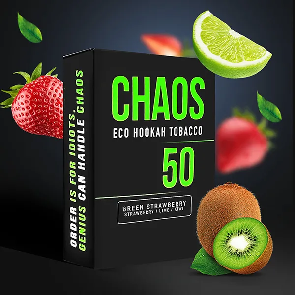 Замовити тютюн Chaos 50g. Green Strawberry (Полуниця Ківі Лайм)