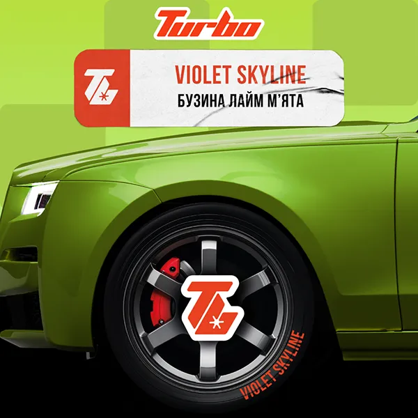 Замовити тютюн Turbo 100g. VIOLET SKYLINE / Бузина-лайм-м’ята