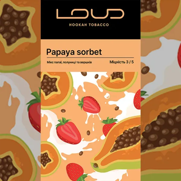 Замовити тютюн LOUD 40g. PAPAYA SORBET